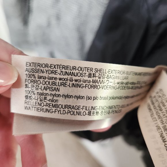 MASSIMO DUTTI Wool Houndstooth Jacquard Puffer Coat - Picture 9 of 9